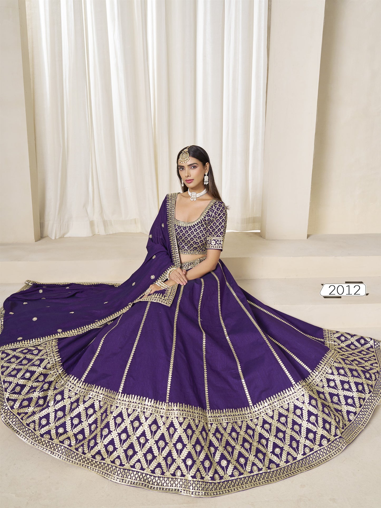 Purple Color Beautiful Partywear Lehenga Choli in Art Silk Fabric