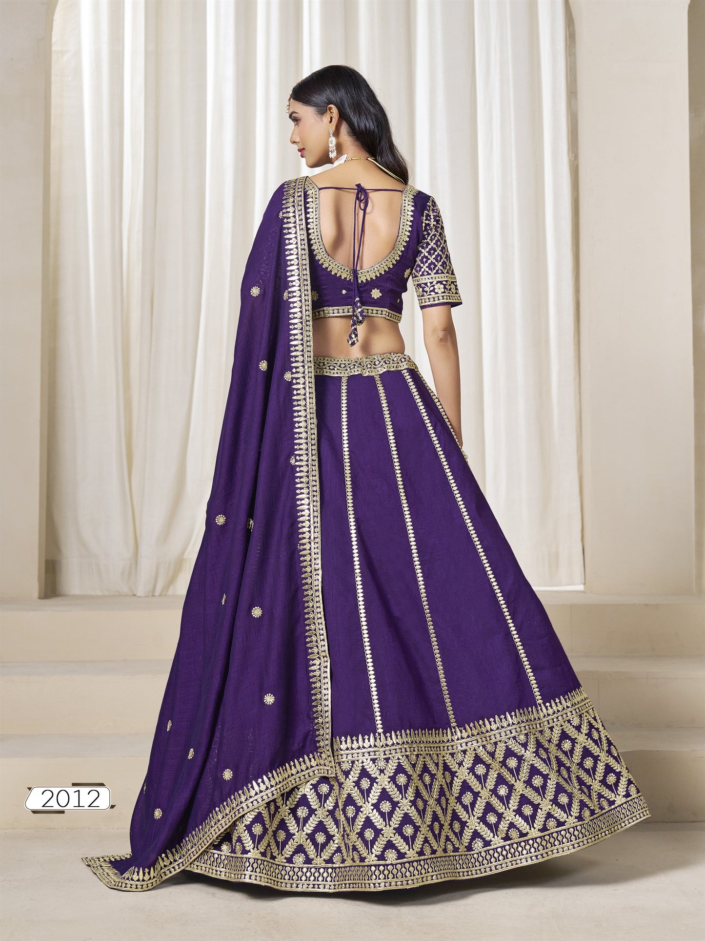 Purple Color Beautiful Partywear Lehenga Choli in Art Silk Fabric