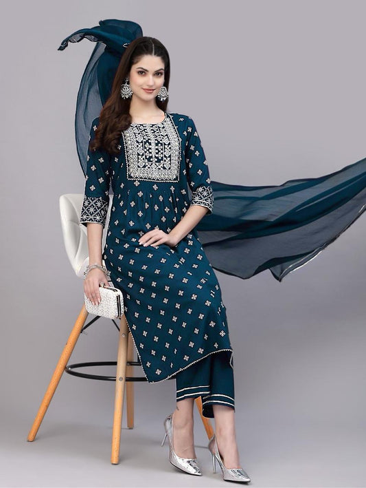 Rayon Fabric Suit For Office And Summer Wear Use