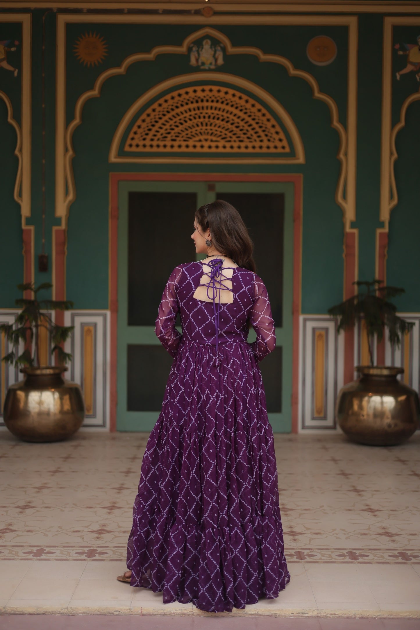 Purple Color Navratri Collection Gown in Georgette Fabric