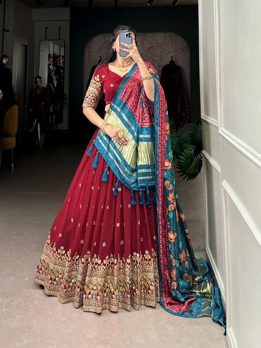 Dazzle With Every Drape lehenga choli in Georgette Fabric