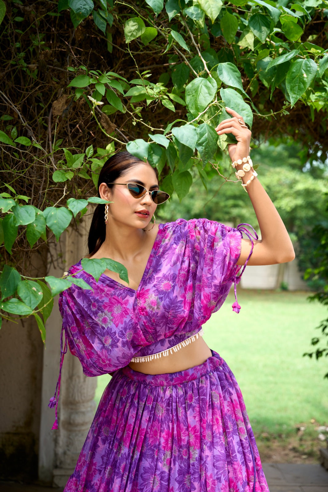 Purple Color Beautiful Lehenga Choli Co-ord Set with 8+ meter flair