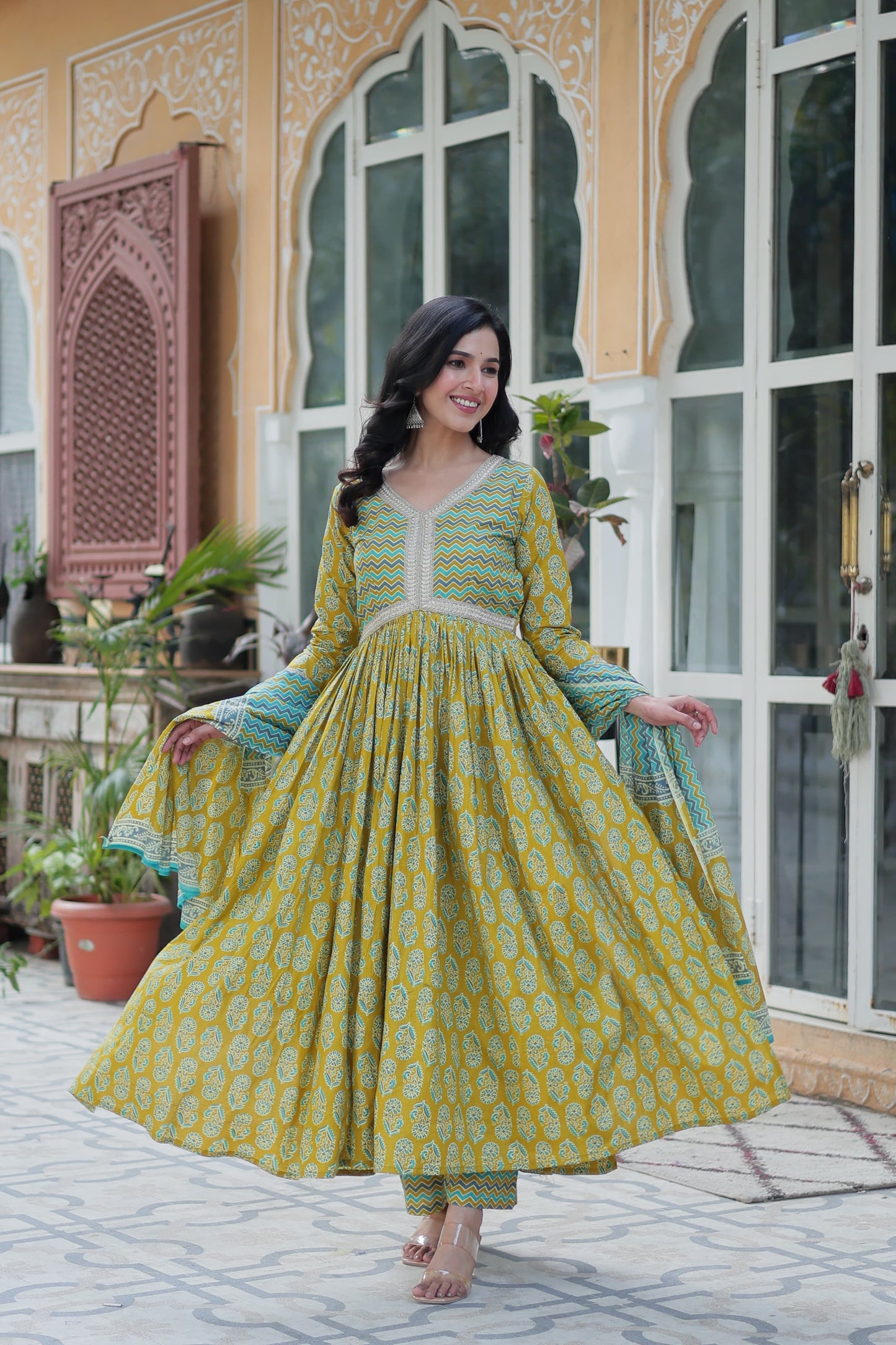 Summer Wear Cotton Dress Kurti With Pant & Dupatta Set