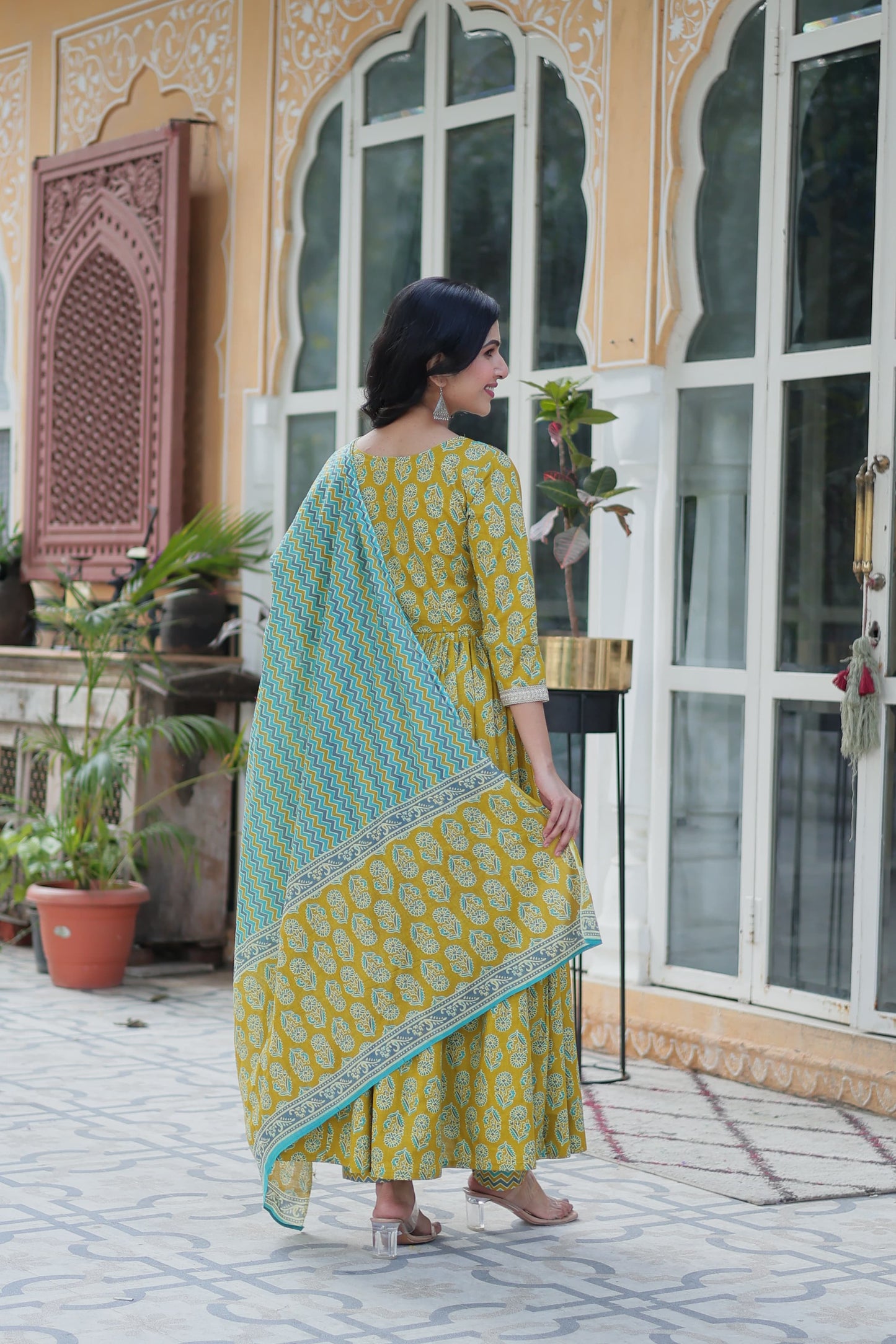 Summer Wear Cotton Dress Kurti With Pant & Dupatta Set