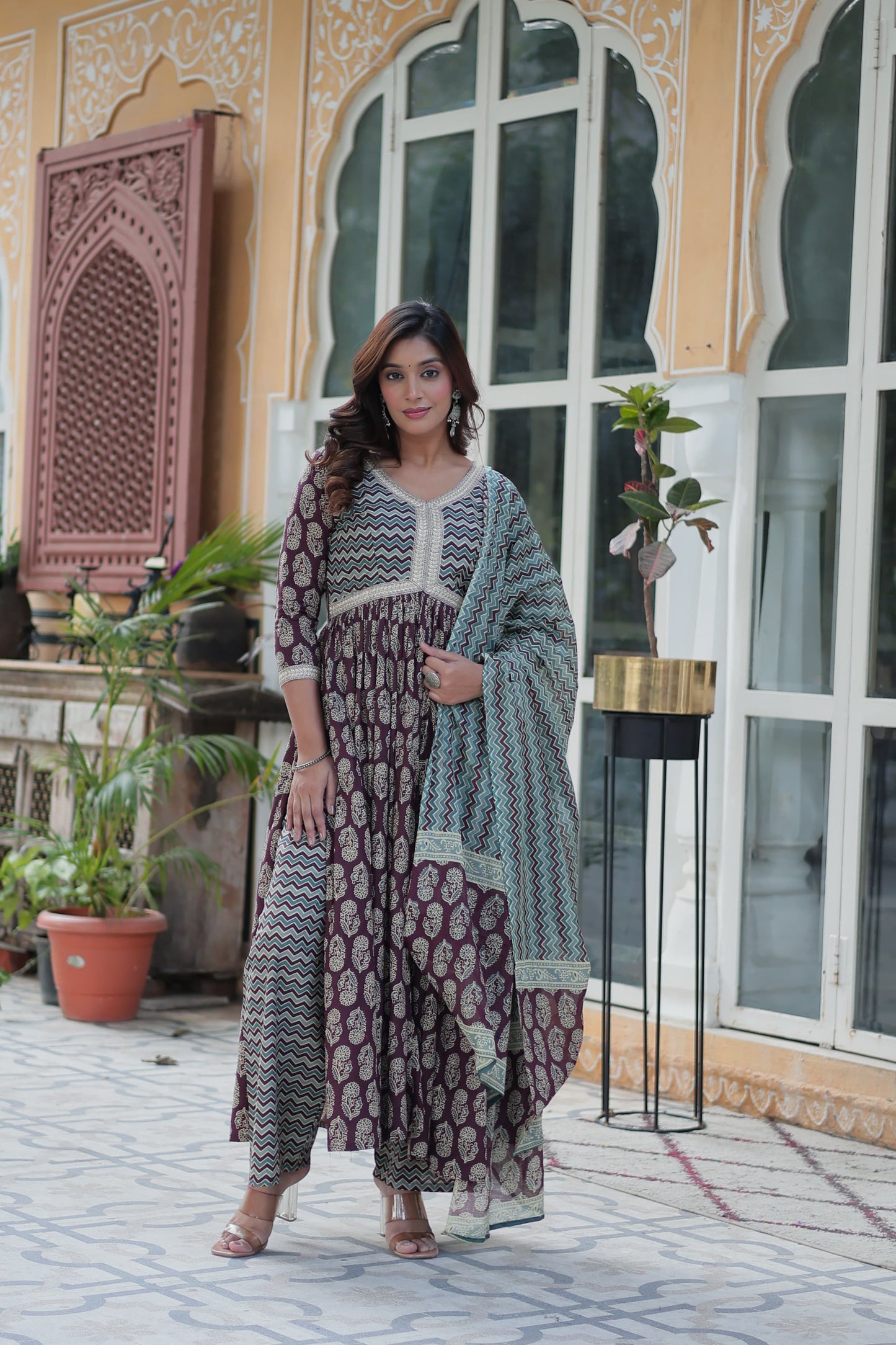 Summer Wear Cotton Dress Kurti With Pant & Dupatta Set