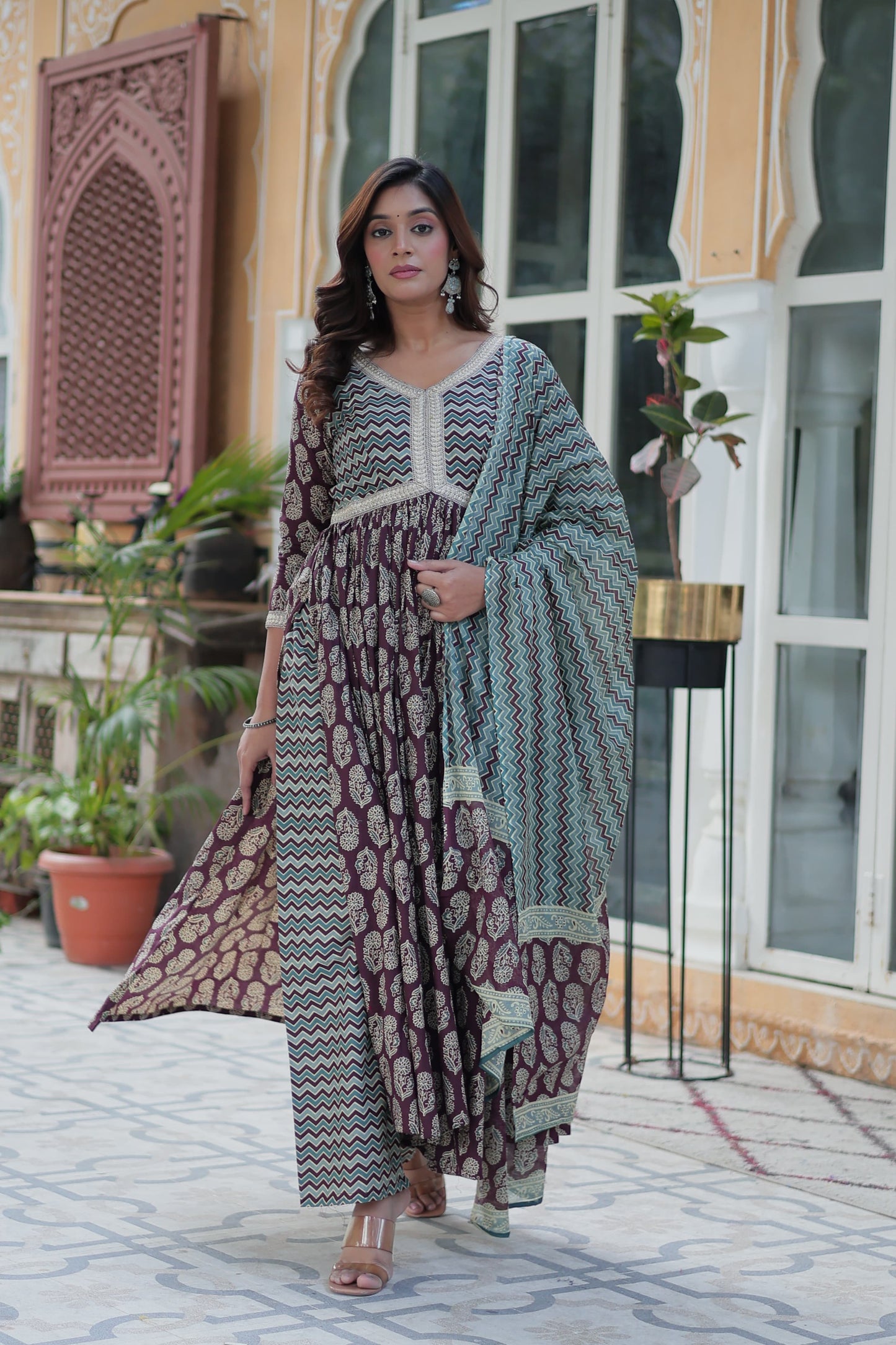 Summer Wear Cotton Dress Kurti With Pant & Dupatta Set
