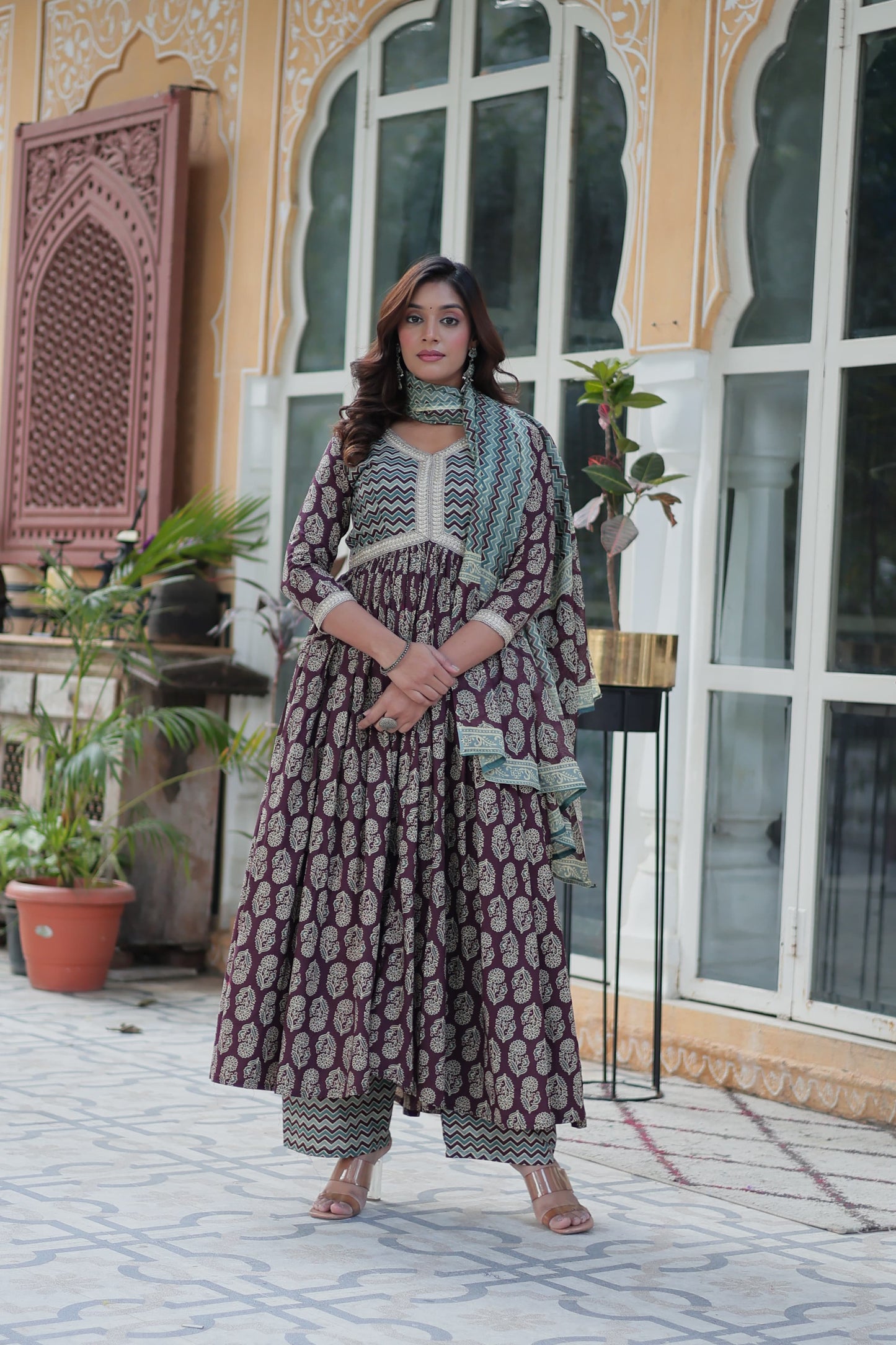 Summer Wear Cotton Dress Kurti With Pant & Dupatta Set
