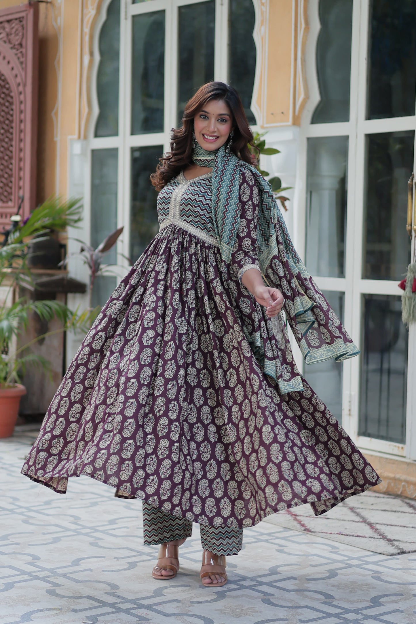 Summer Wear Cotton Dress Kurti With Pant & Dupatta Set