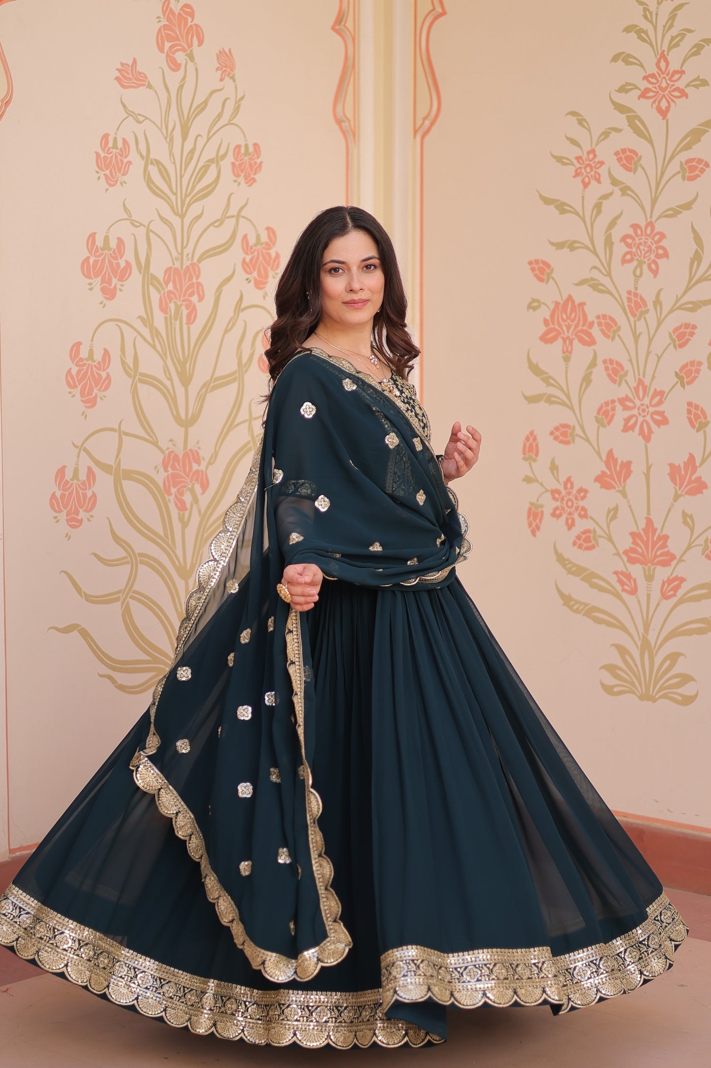 Rama Colour Beautiful Fancy Partywear Gown