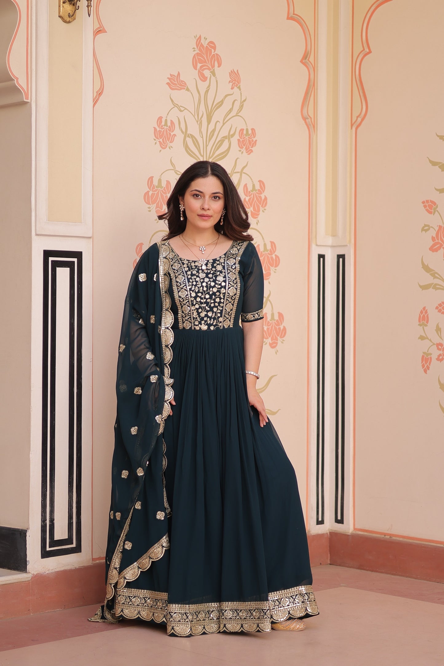 Rama Colour Beautiful Fancy Partywear Gown