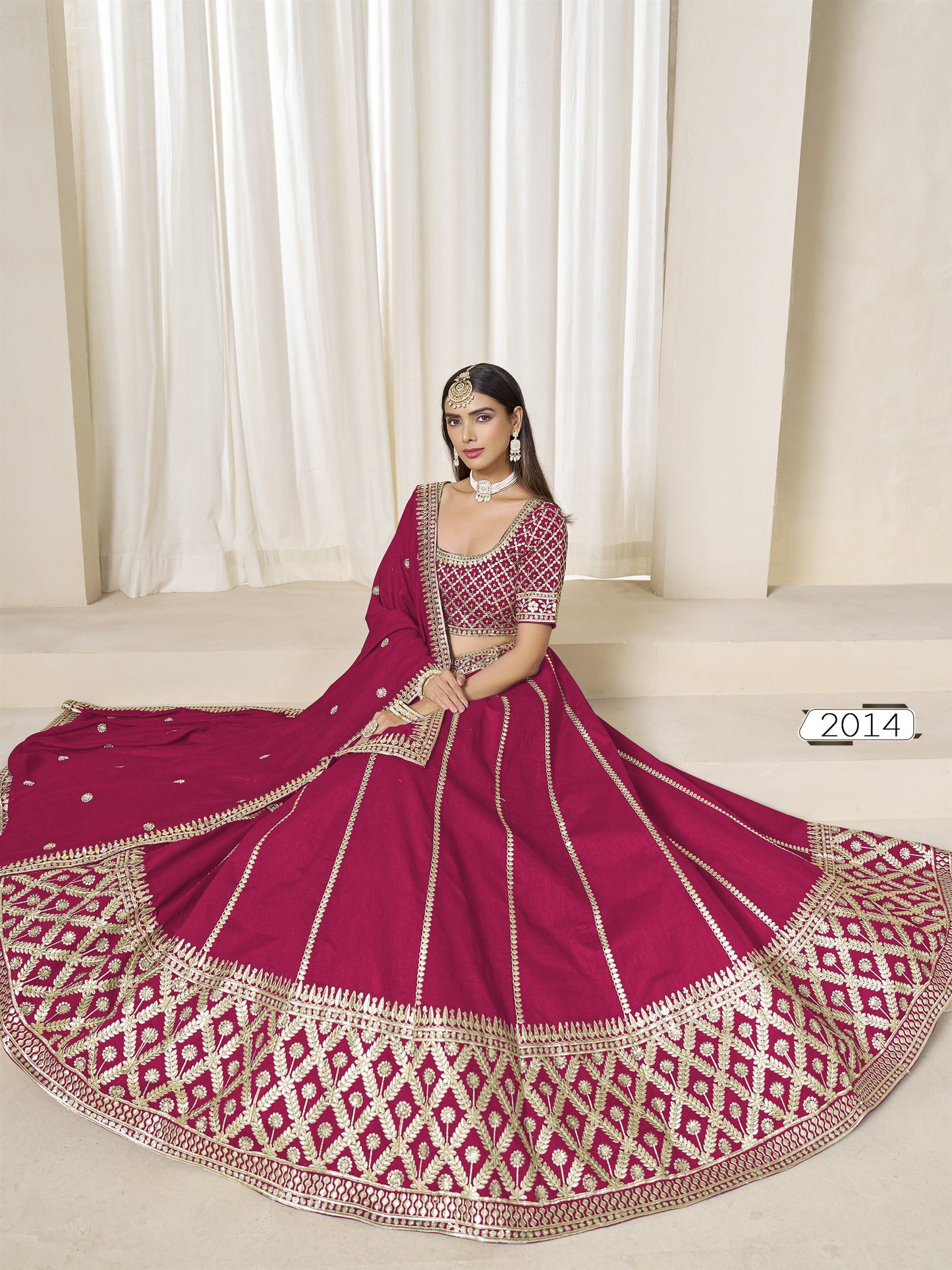 Pink Color Beautiful Partywear Lehenga Choli in Art Silk Fabric