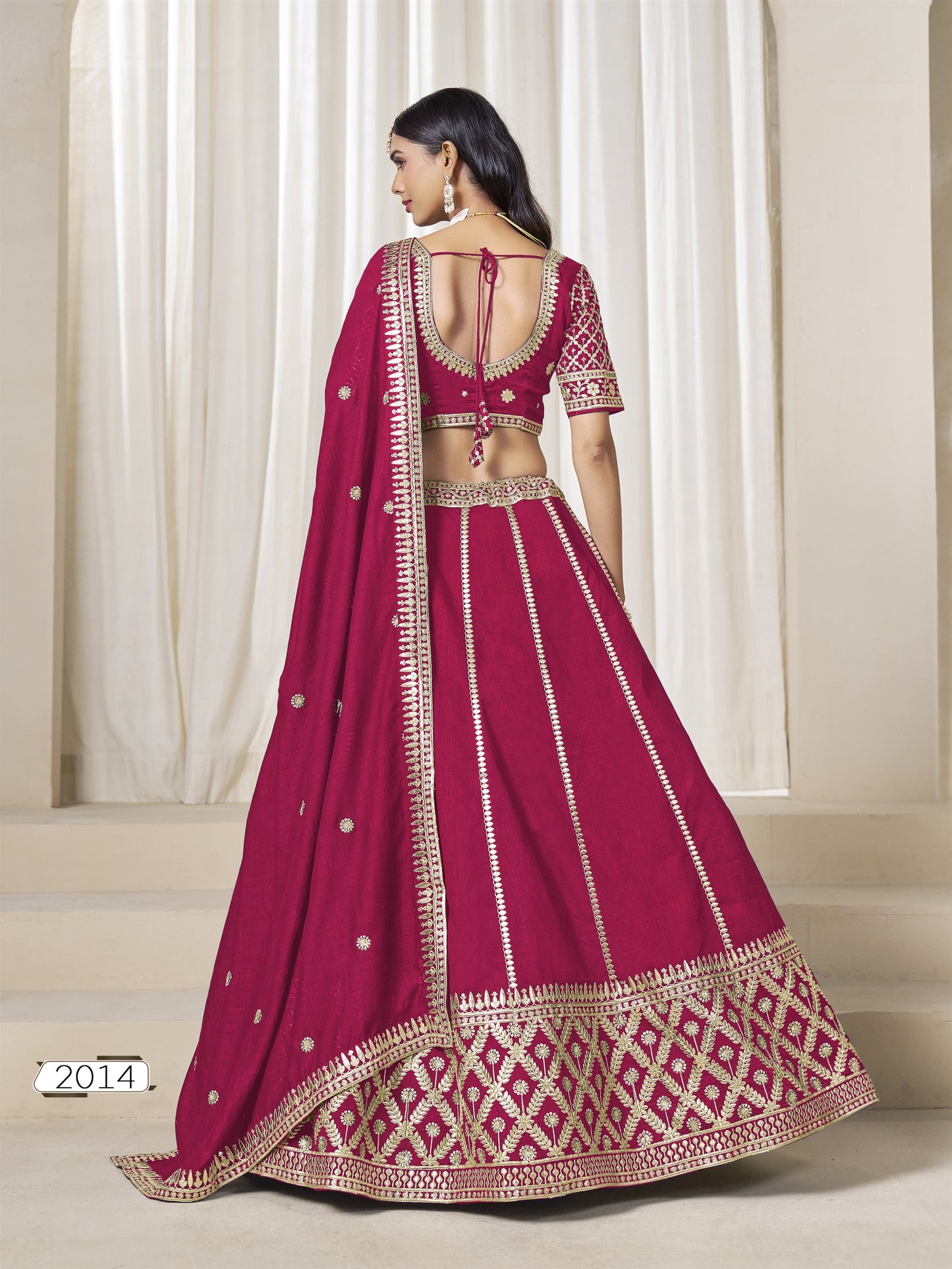 Pink Color Beautiful Partywear Lehenga Choli in Art Silk Fabric
