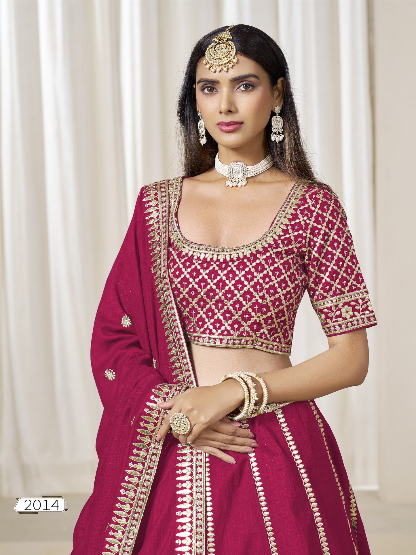 Pink Color Beautiful Partywear Lehenga Choli in Art Silk Fabric