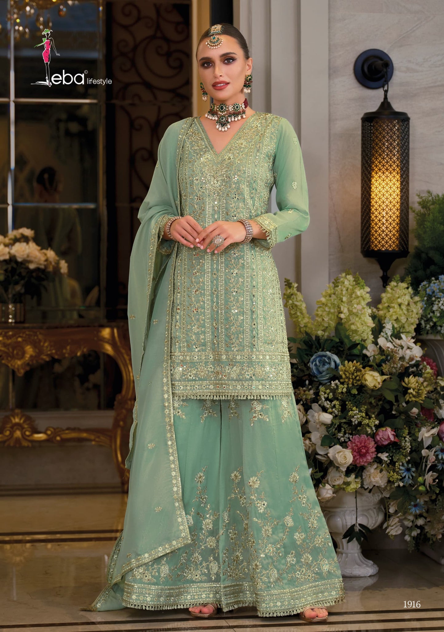 Eba Nayaab dress 3 piece set 1914 series to 1916