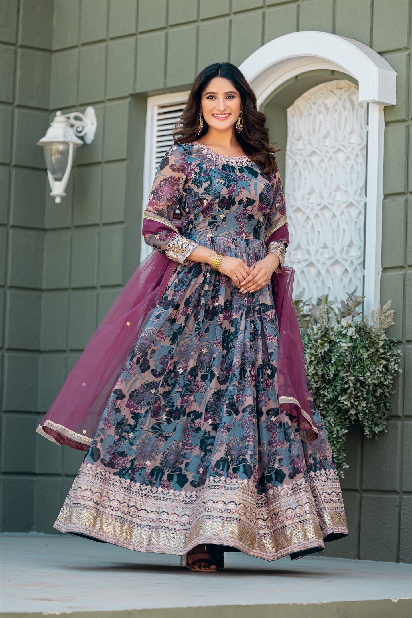 Designer Readymade Gown Collections in silk fabric