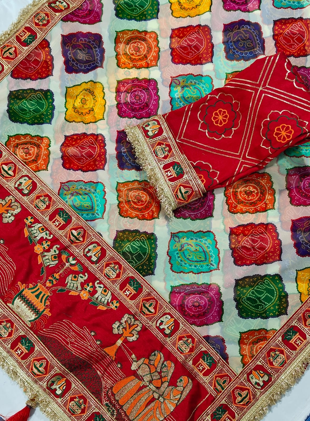Bandhani Print Patola Saree