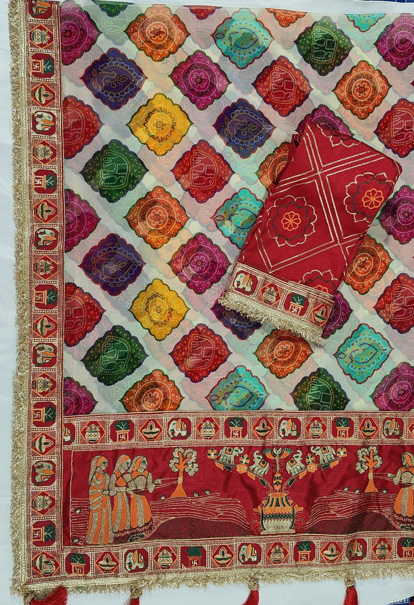 Bandhani Print Patola Saree