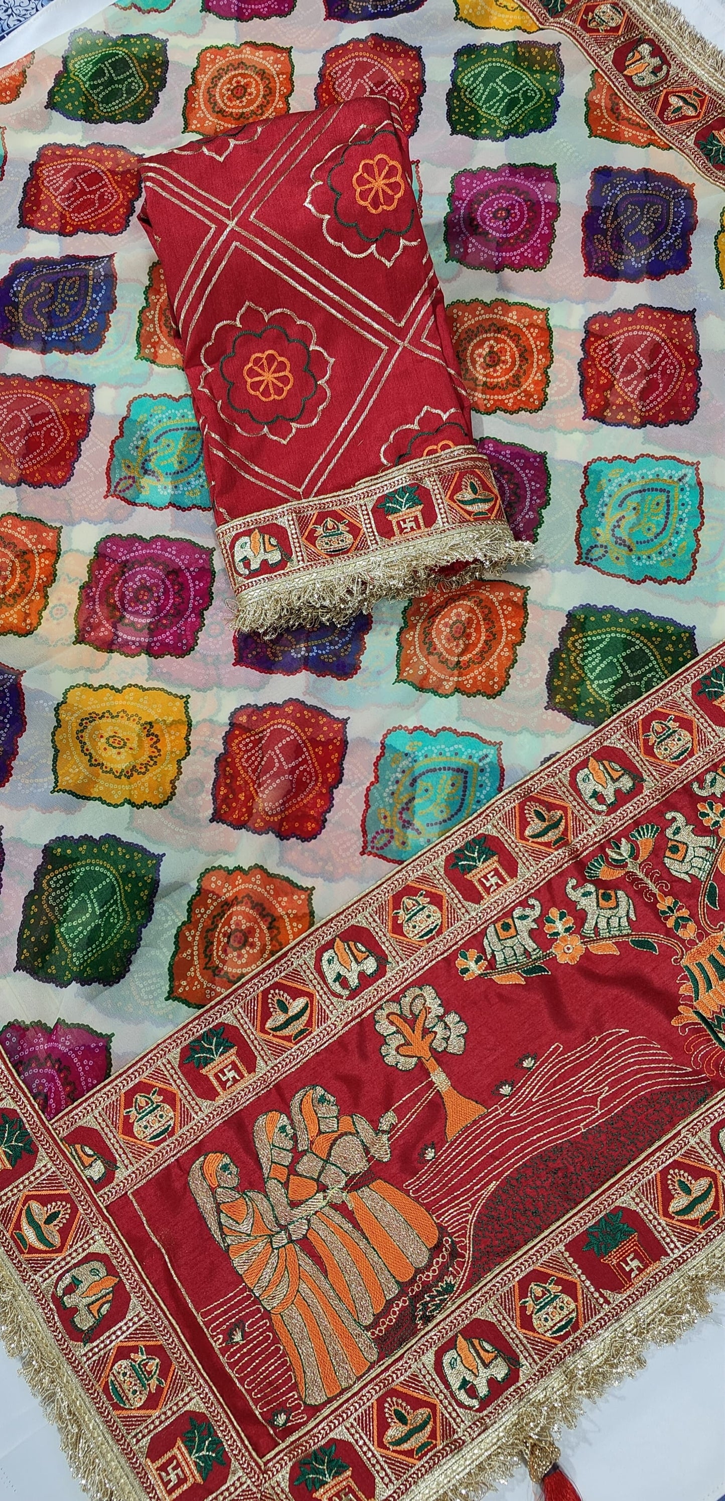 Bandhani Print Patola Saree