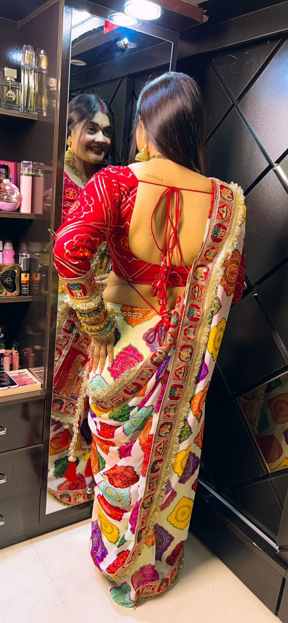 Bandhani Print Patola Saree
