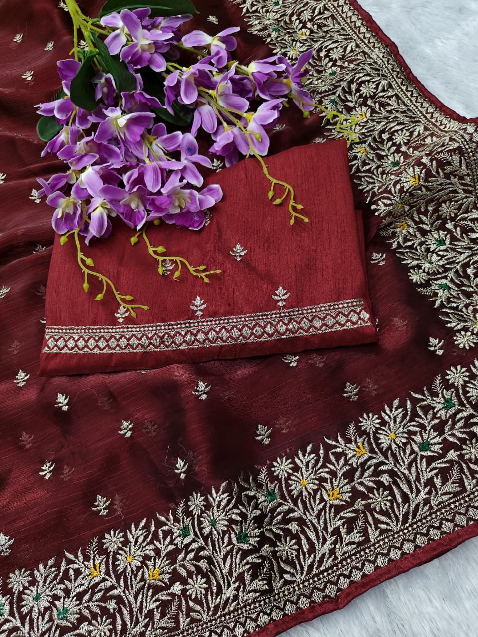 Beautiful Heavy Partywear Saree For Wedding Season