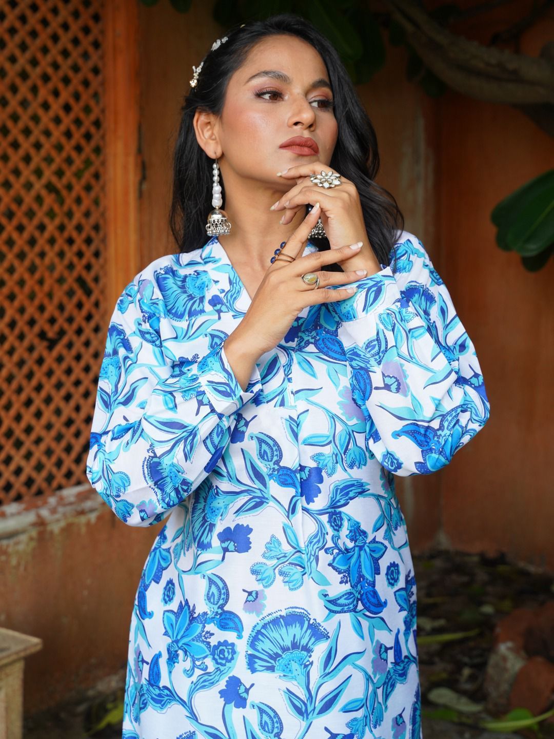 Cotton Co Ord Set for summer Wear in Sky Blue Color