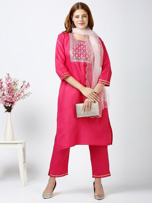 Summer Wear Cotton Wear Dress in Pink Color