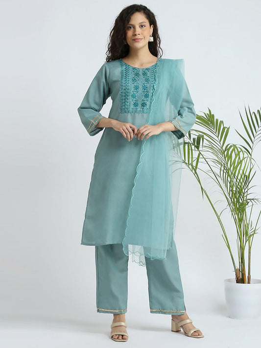 Summer Wear Cotton Wear Dress in Sky Blue Color