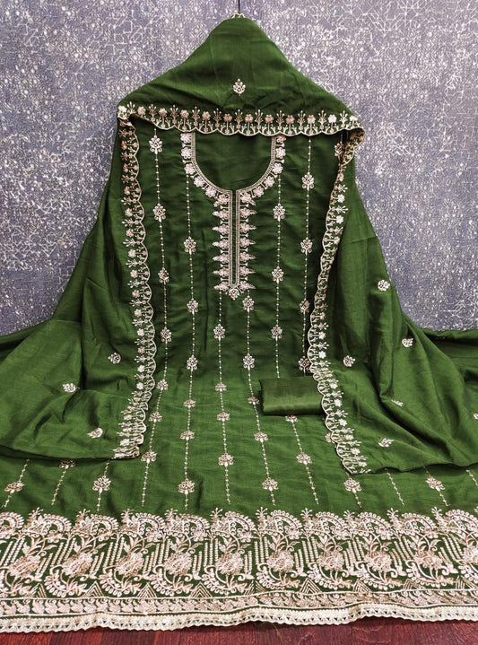 Daily Wear Dress in Vichitra Silk Fabric