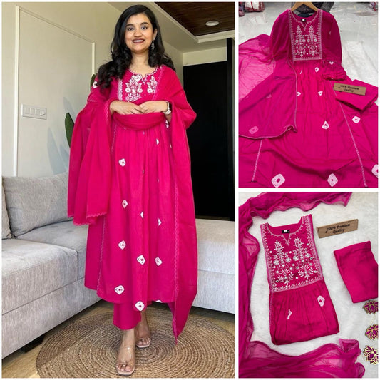 Pink color beautiful rayon kurta set