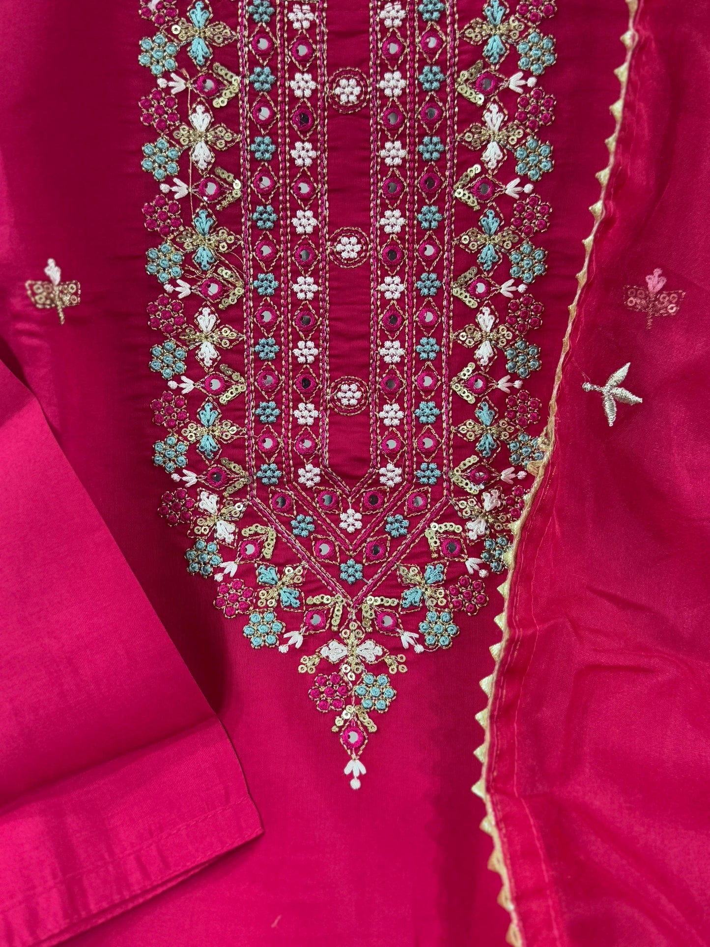Viscose Chanderi Fabric Kurti Pent Set