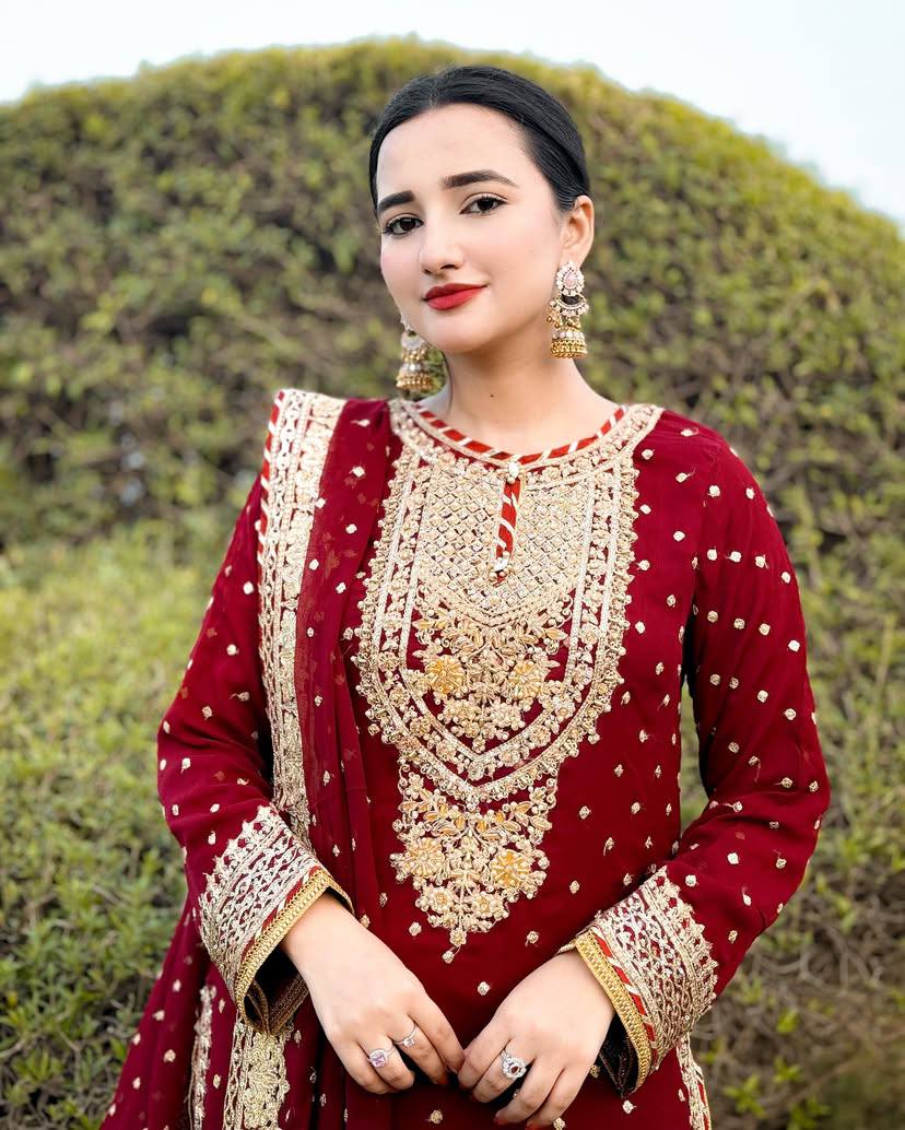 Red Color Beautiful Partywear Dress in Georgette Fabric