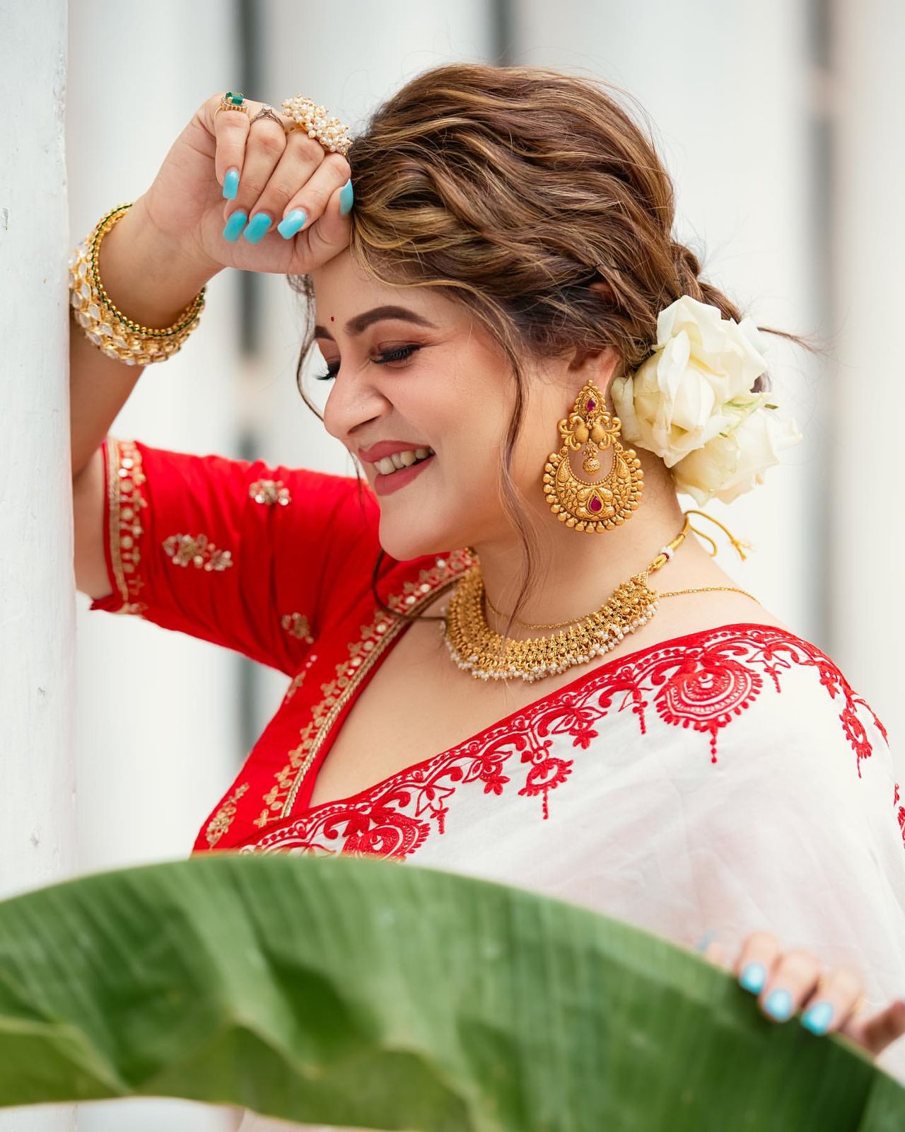 some special red & white saree