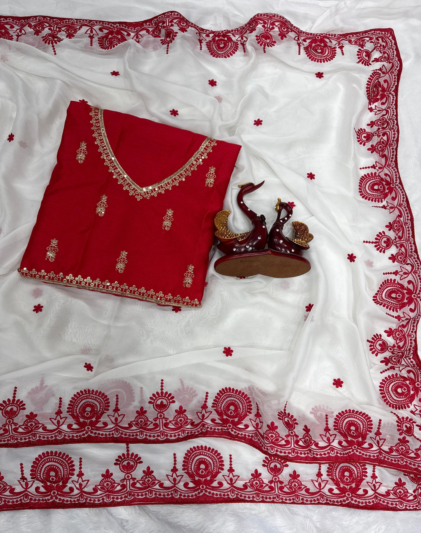 some special red & white saree