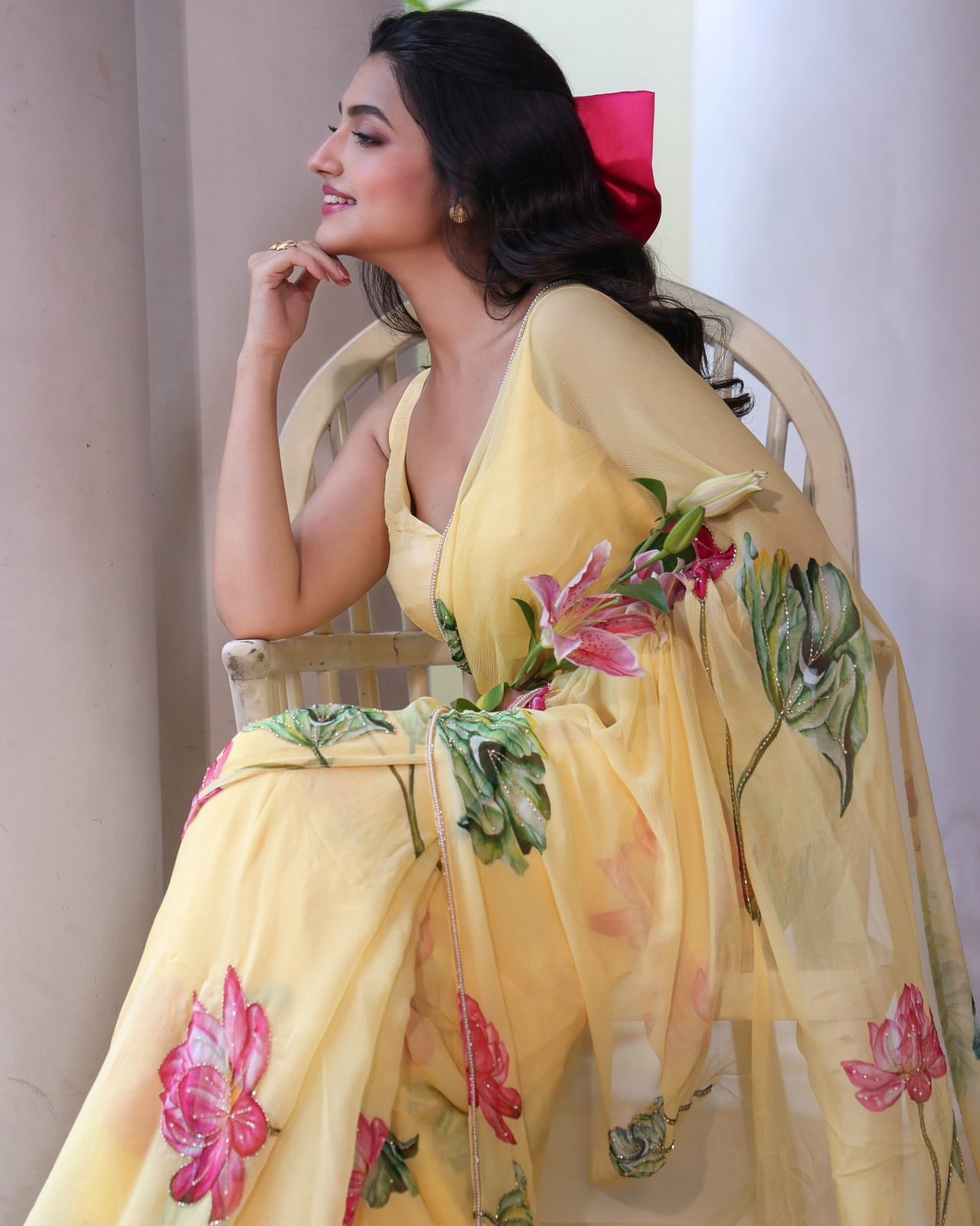 Exclusive Floral Handwork Saree
