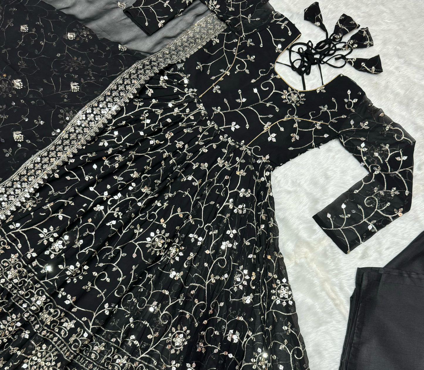 Anarkali Suit Is Luxury Clothing Considered To Be High Quality Made By Thread-Sequins Embroidery