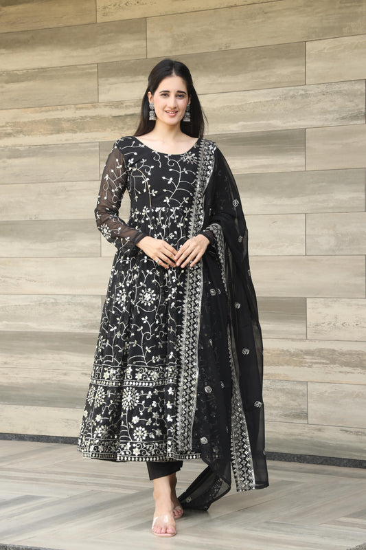 Anarkali Suit Is Luxury Clothing Considered To Be High Quality Made By Thread-Sequins Embroidery