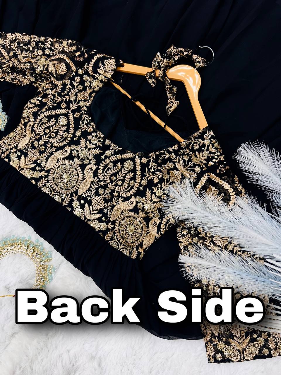 Black Color Beautiful ANakrali gown in Georgette FAbric