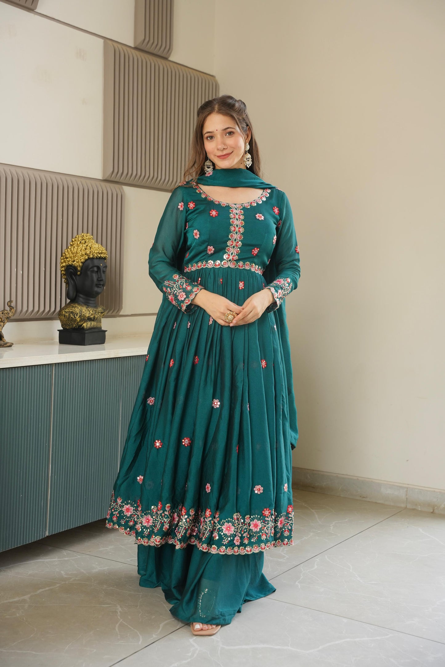 Designer Party Wear Look Sharara Dress
