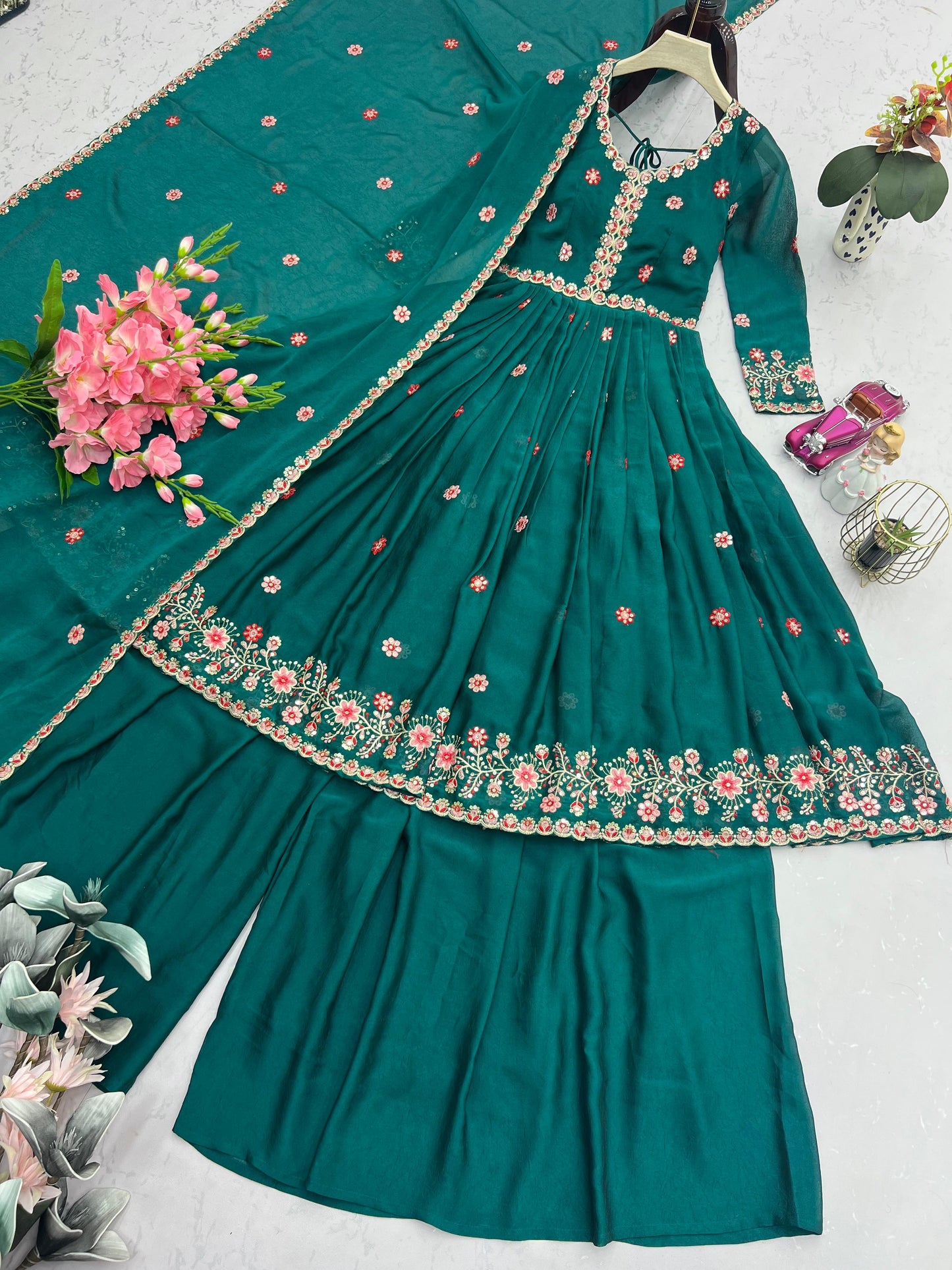 Designer Party Wear Look Sharara Dress