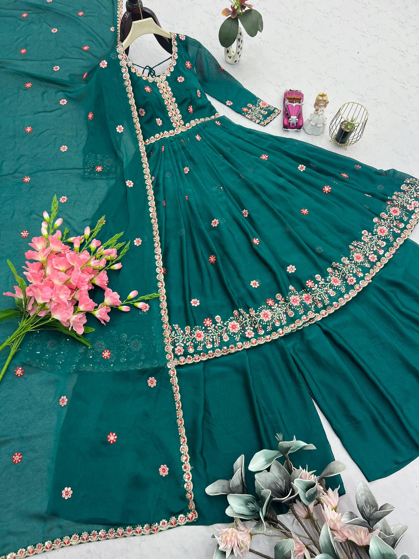 Designer Party Wear Look Sharara Dress