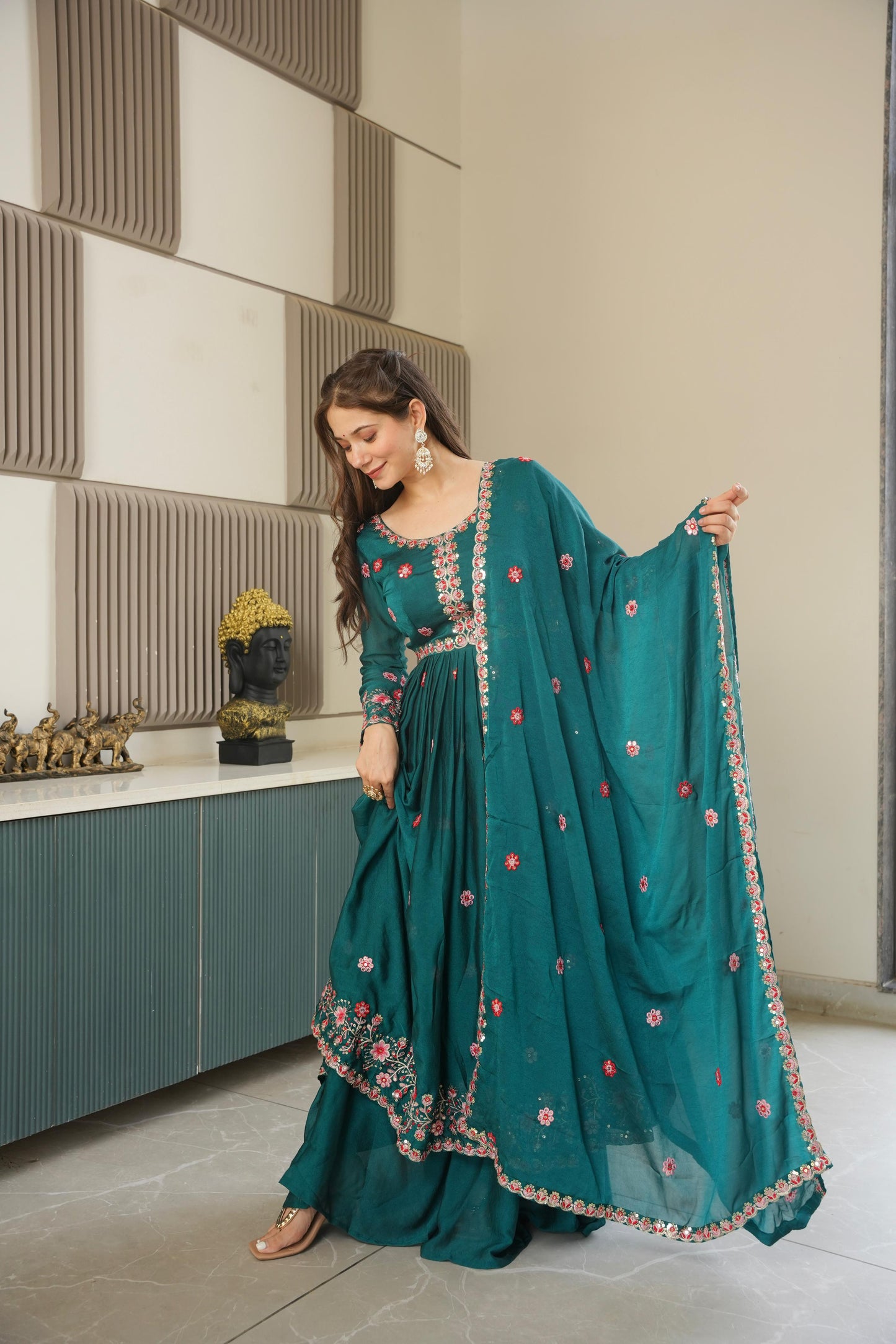 Designer Party Wear Look Sharara Dress