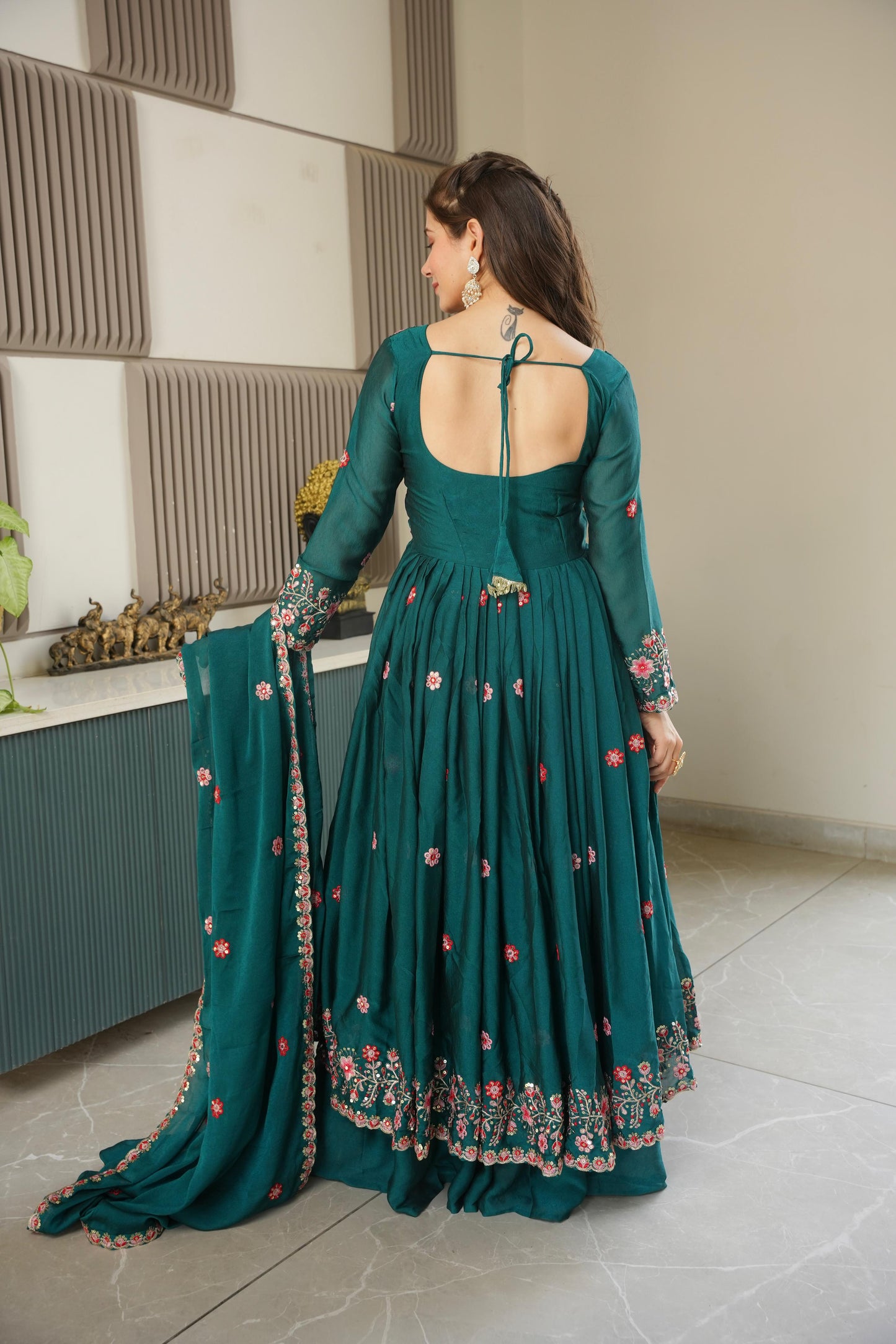 Designer Party Wear Look Sharara Dress