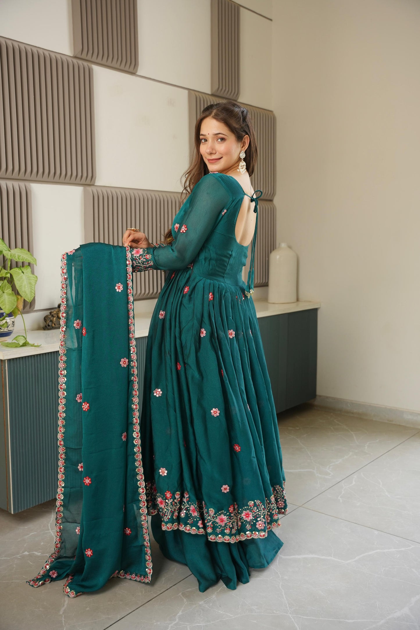Designer Party Wear Look Sharara Dress
