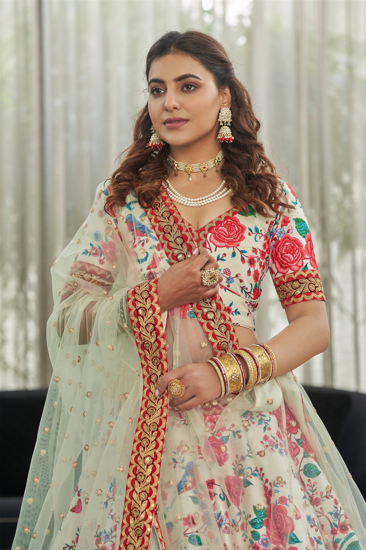 Modern Floral Lehenga Choli For Wedding Function