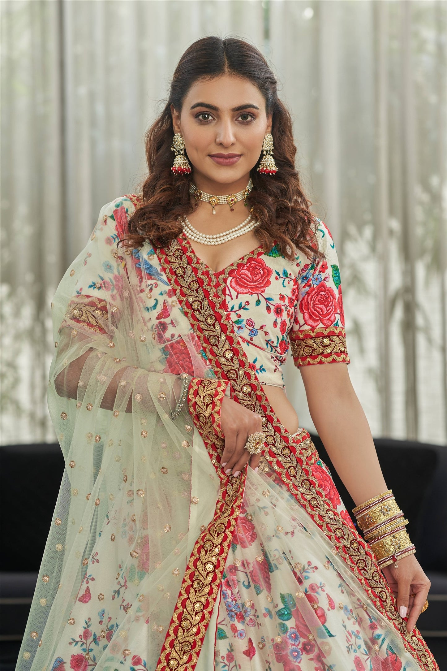Modern Floral Lehenga Choli For Wedding Function