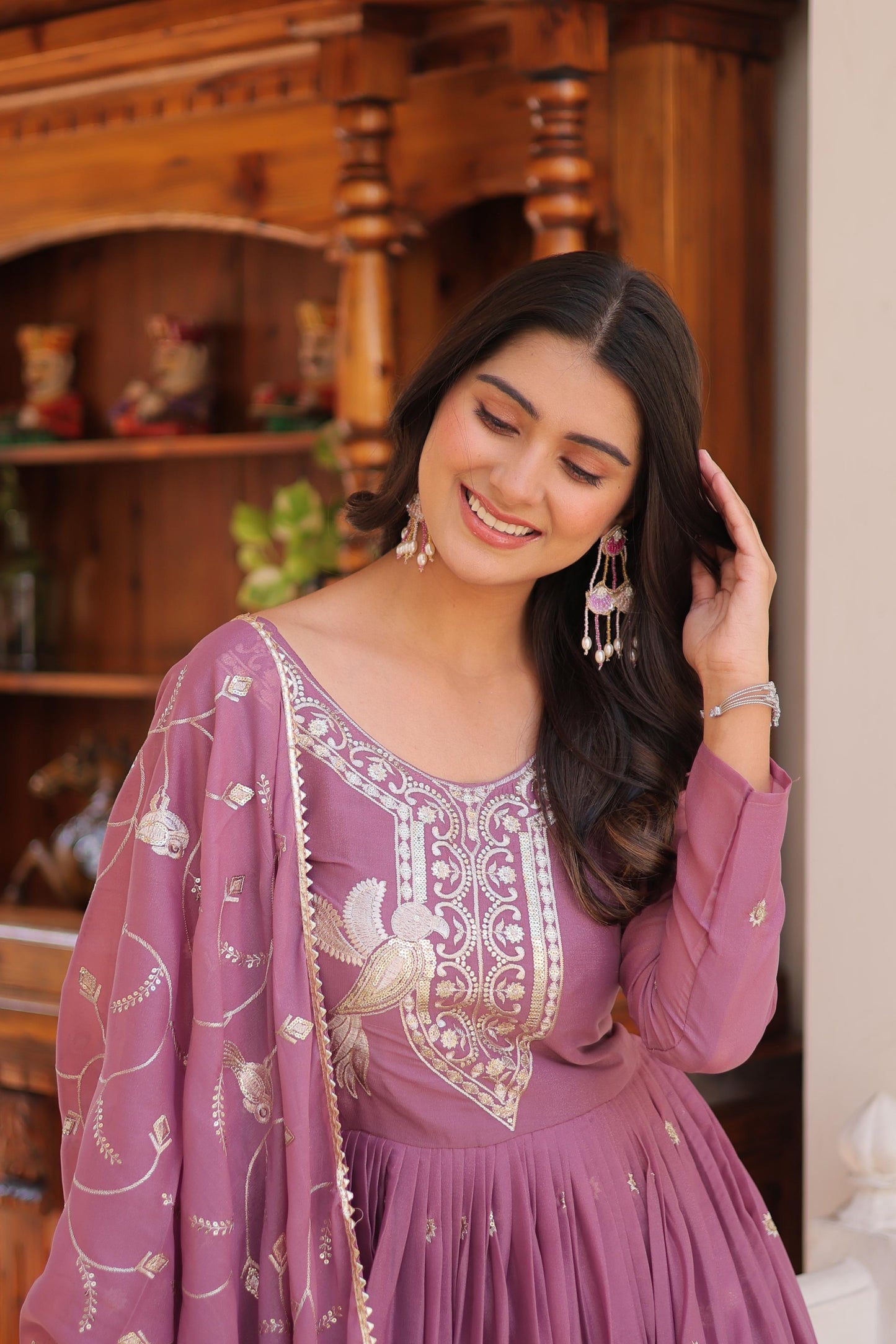 Festival Long Gown & Dupatta for partywear