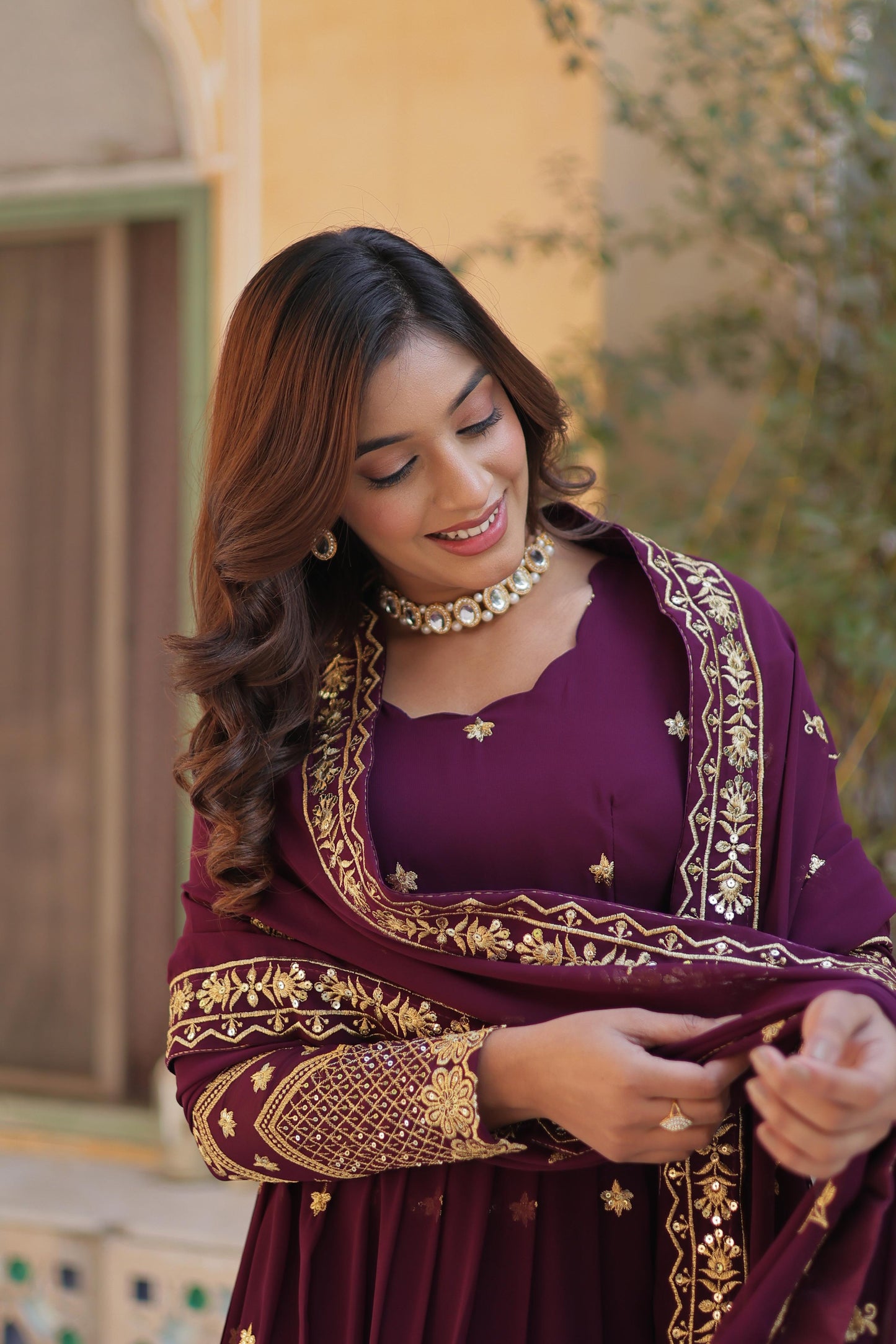 Designer Readymade Gown in Georgette fabric