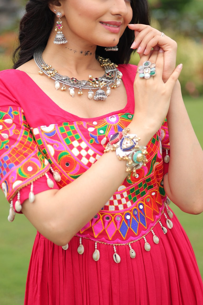 Rani Color Beautiful Gown In Rayon FAbric