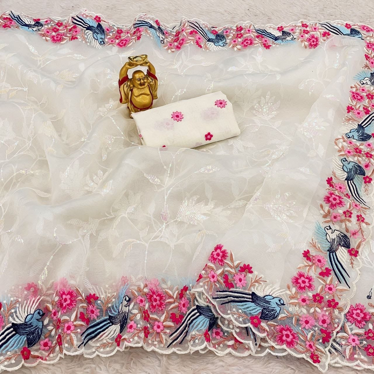 Most Beautiful Sequins Saree Collection in Organza Silk Saree