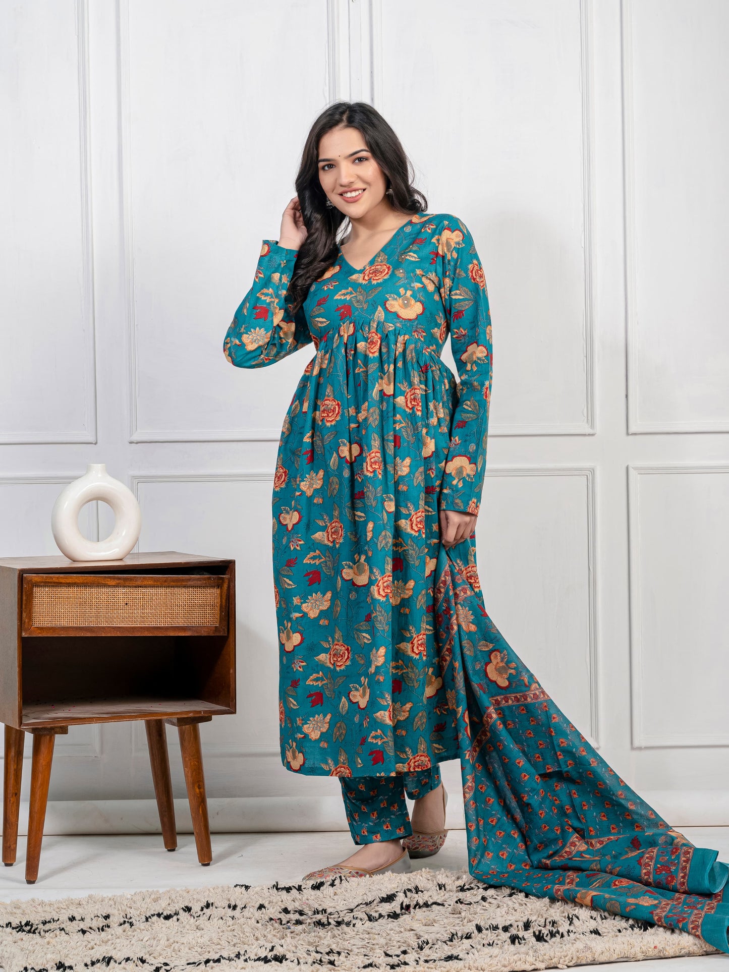 Summer Special Stay Cool & Stylish in cotton fabric in sky blue color